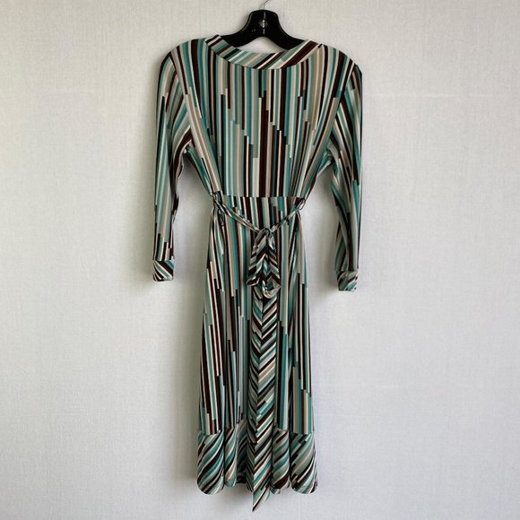 BCBGMAXAZRIA Stripe deep v-neck Dress, S - Picture 5 of 7